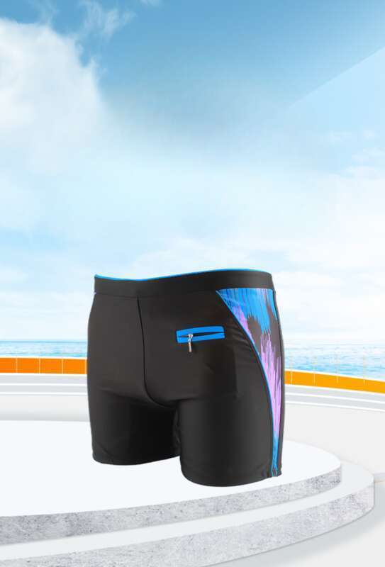 Costume de baie de vară supradimensionate, cu buzunar, de lux pentru bărbați, cu linii colorate blocate, echipament pentru bărbați_voghion.com