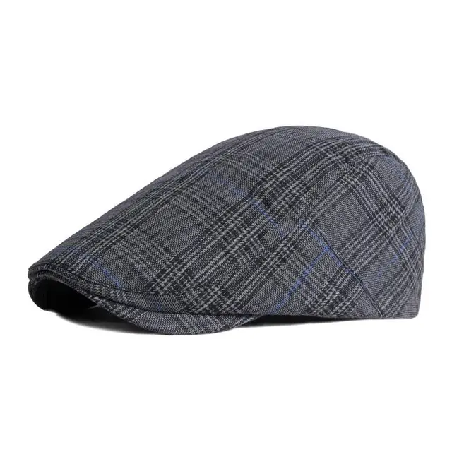 Fashion LDSLYJR 2024 Cotton Spring Summer plaid Newsboy Caps Flat Peaked Cap Men and Women Painter Beret Hats 130_voghion.com