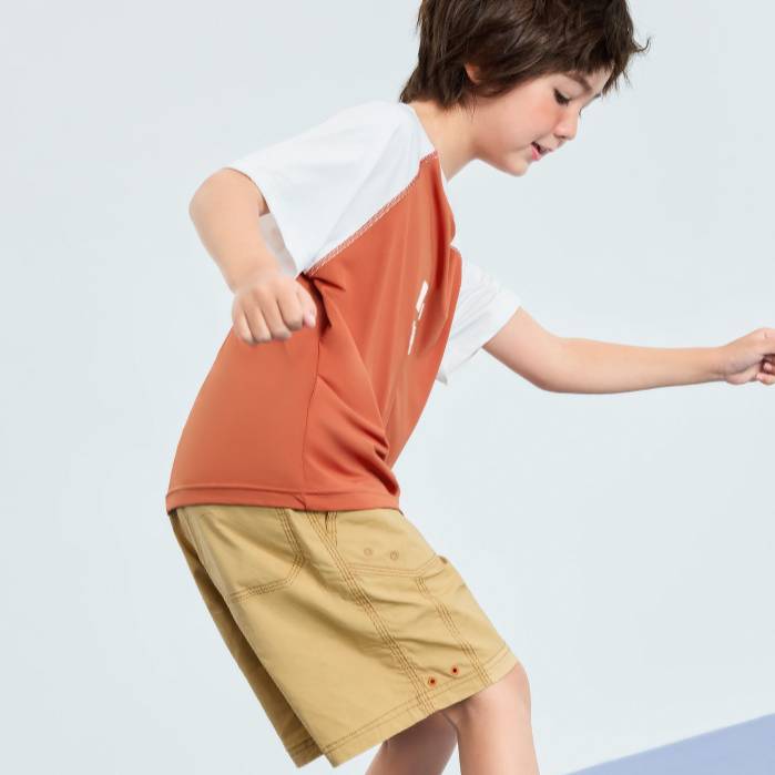 Camiseta infantil de secado rápido y refrescante con factor de protección solar UPF 50+: elástica y transpirable para deportes de verano (88 % nailon, protección de clase A)_voghion.com