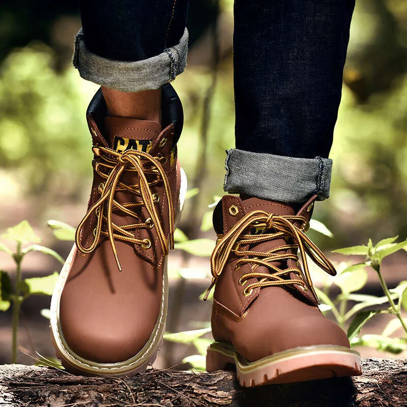 Echtes Leder Herren Damen Winter Knöchel Militär Trekking Schnee Gelb Designer Taktische Stiefel Outdoor für Männer Arbeitsschuhe_voghion.com