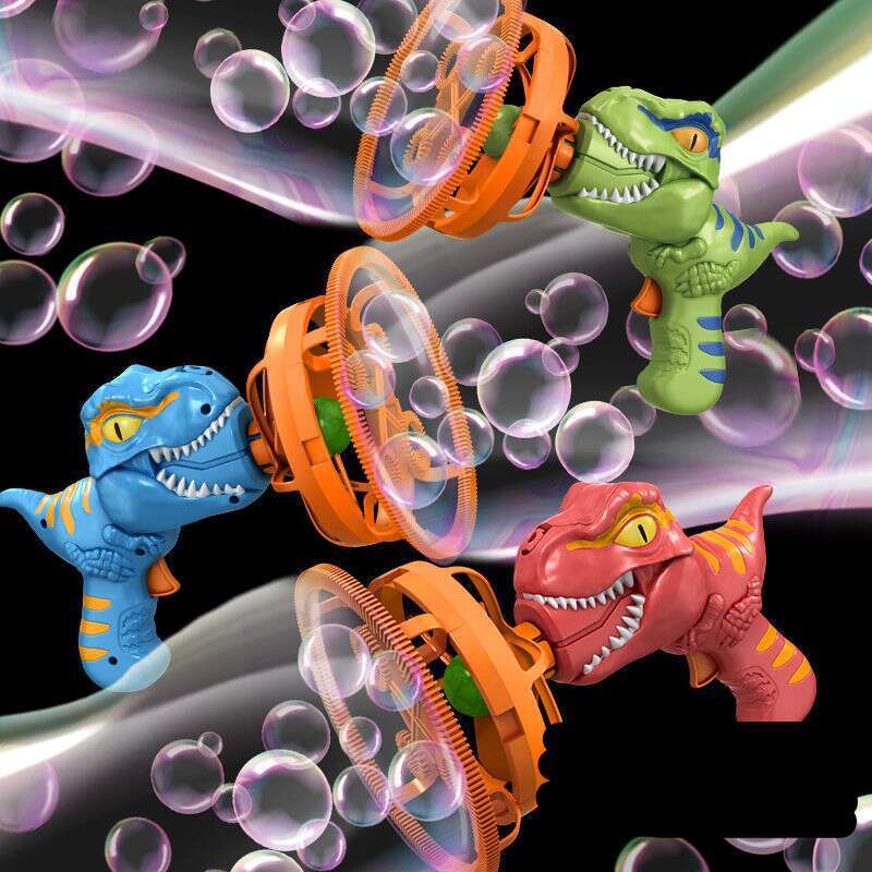 【 96% Positive Review Rate 】 New Electric Internet Famous Gun, Children's Handheld Automatic Bubble Machine, Dinosaur_voghion.com