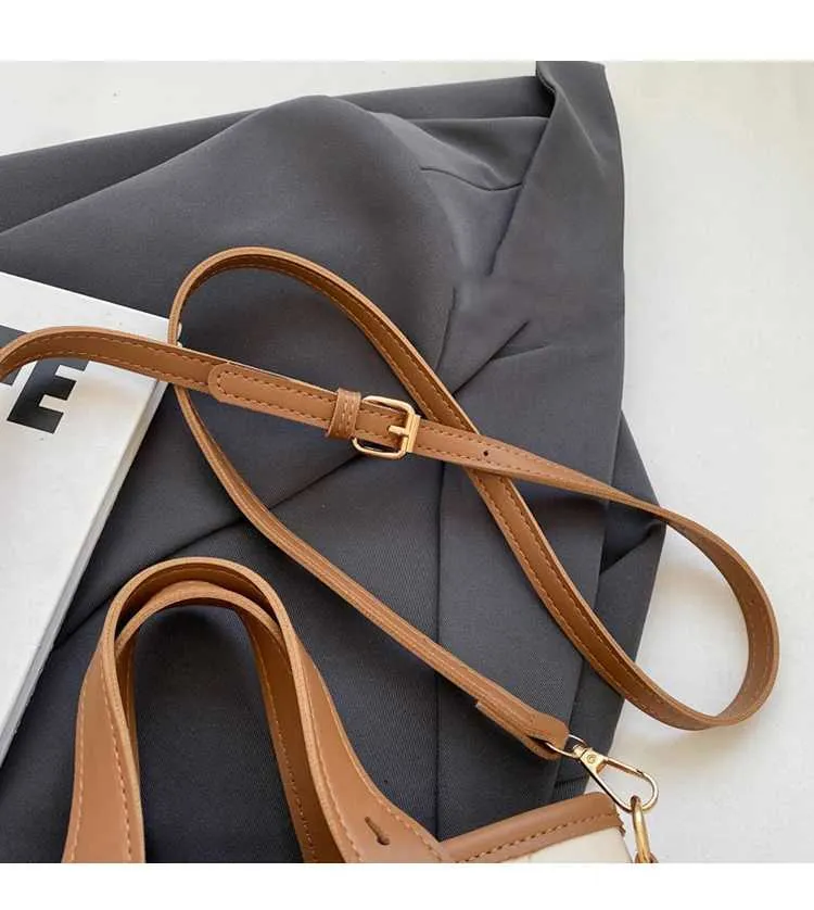 Retro Women Pu Leather Bucket Solid Soft Large Capacity Female Crossbody Bag All-match Lady Commute Messenger Shoulder_voghion.com