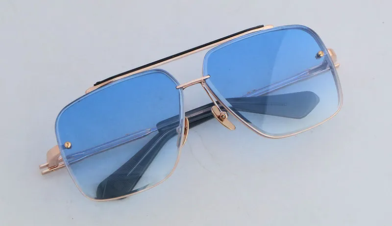 Modedesigner SIX Metall-Sonnenbrillen für Männer Große quadratische Gläser Vintage Herren Damen Klassische Promi-Stil Brillen_voghion.com