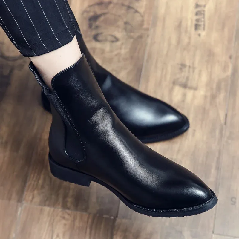 Erkek moda rahat bilek botları deri rahat kışlık erkek ayakkabı büyük beden 38-48 240930_voghion.com