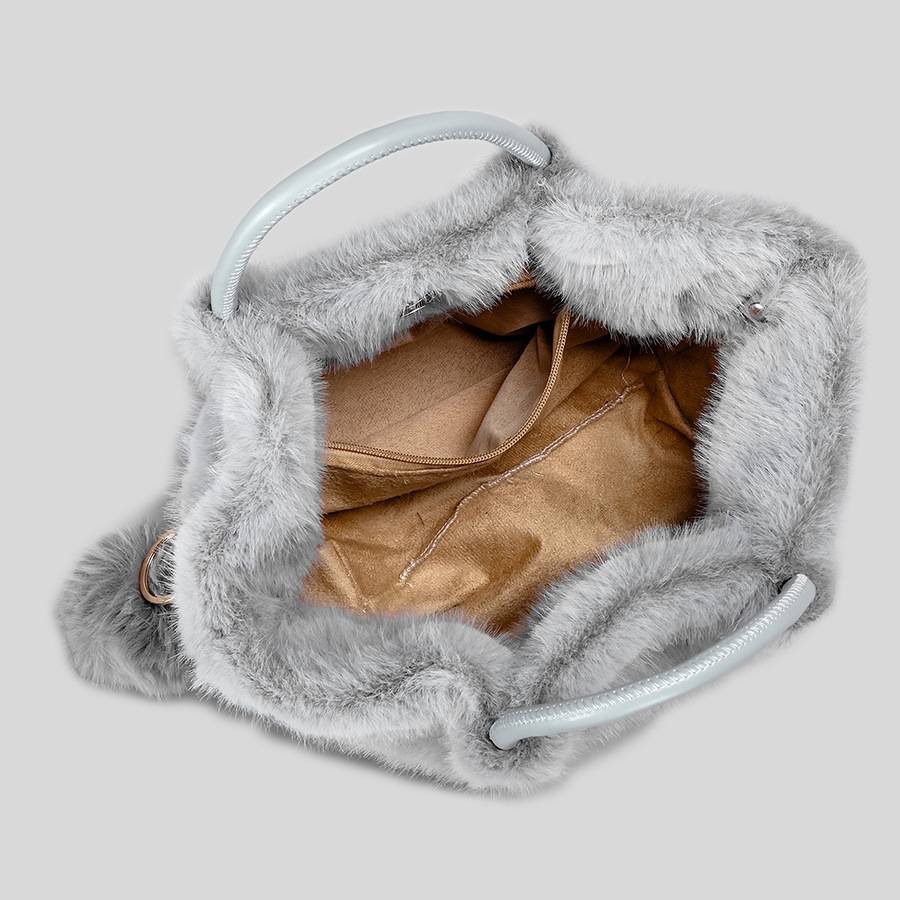 Borse da donna: borsa a mano in peluche, borsa a mano, borsa a cestino, borsa a secchiello plissettata, graziosa borsa a tracolla con pompon, borsa a tracolla._voghion.com