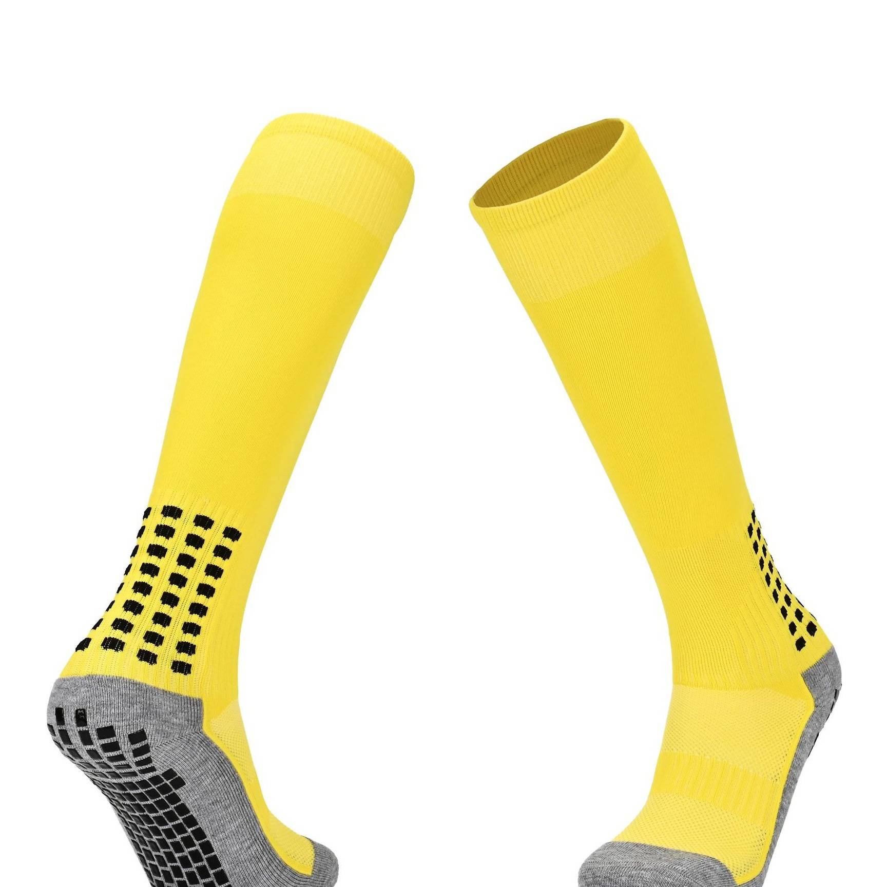 Non-Slip Football Socks For Men & Women - Knee-High Breathable Sports Socks With Cushioned Sole For Training, Running, Soccer (Multiple Colors)​_voghion.com