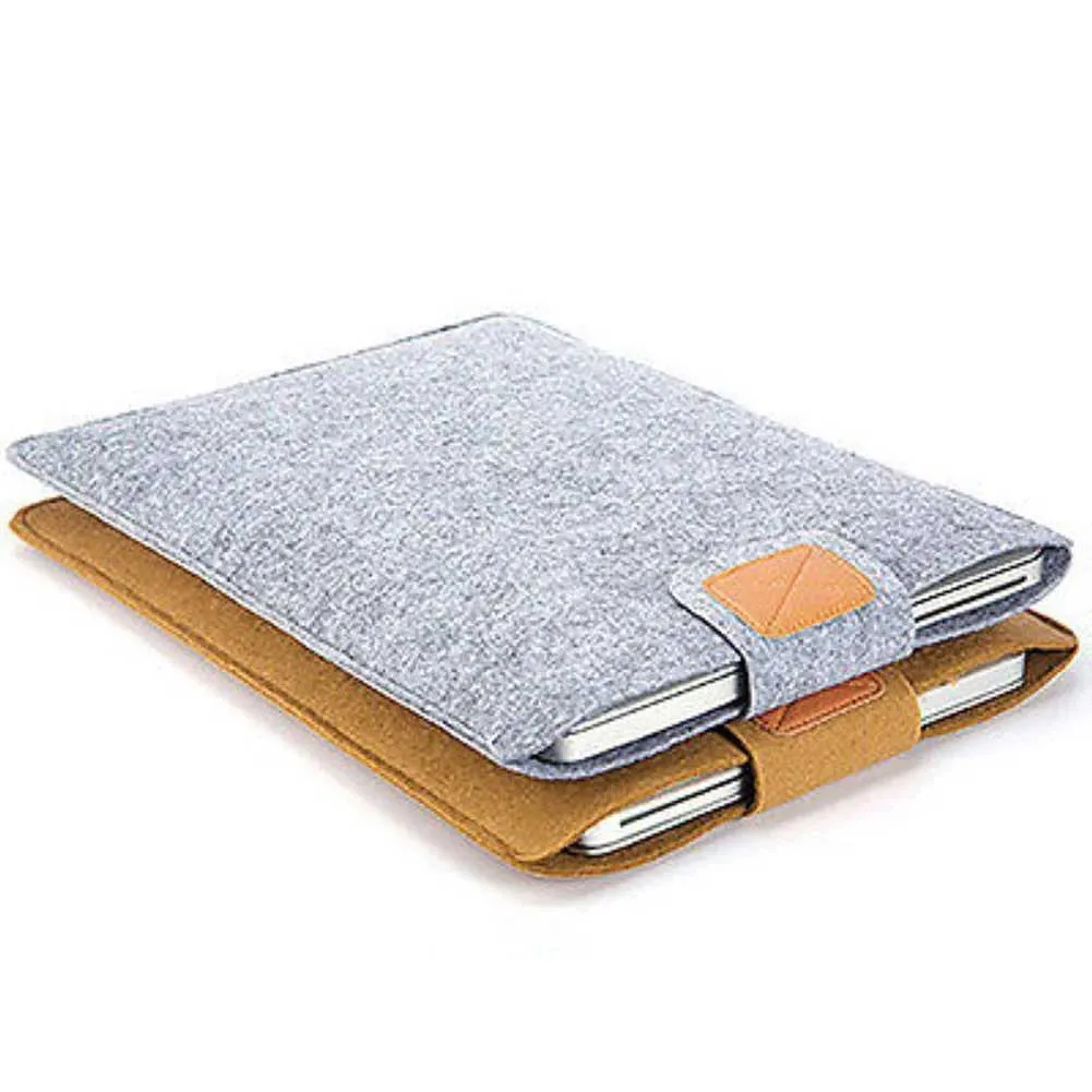 13Inch 15inch Felt Sleeve Slim Case Cover Bag for Books Air Pro Solid Color Tablet Storage Ba241101_voghion.com