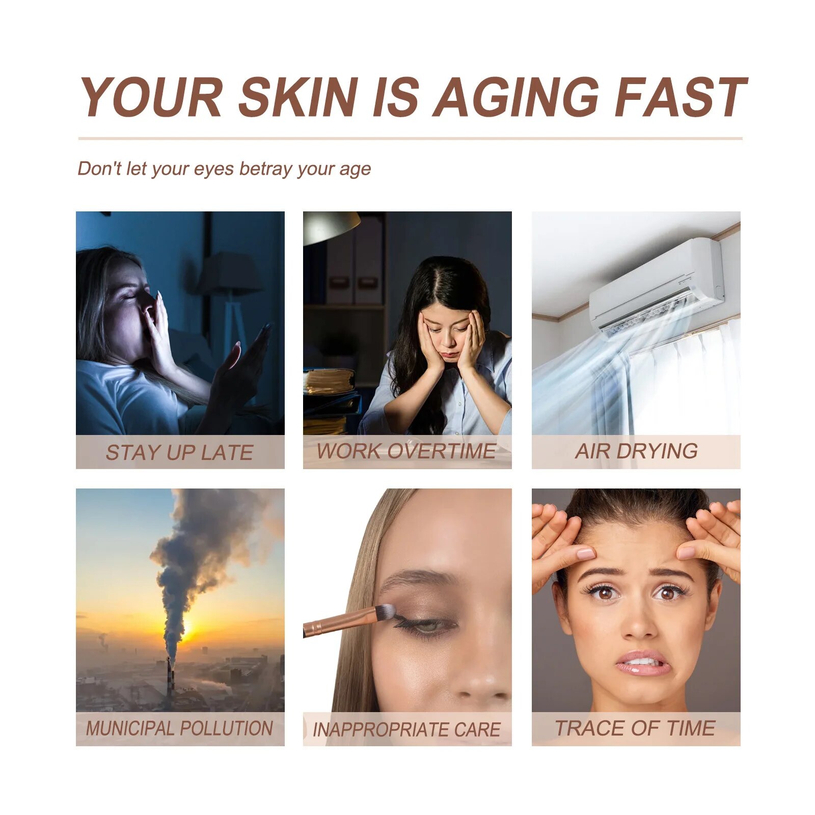 Negozio di prodotti per la cura della bellezza Siero Antirughe Borse per gli occhi Occhiaie Rimozione Essenza Rassodante Dissolvenza Linee sottili Anti-età Idratante B -invecchiamento_voghion.com
