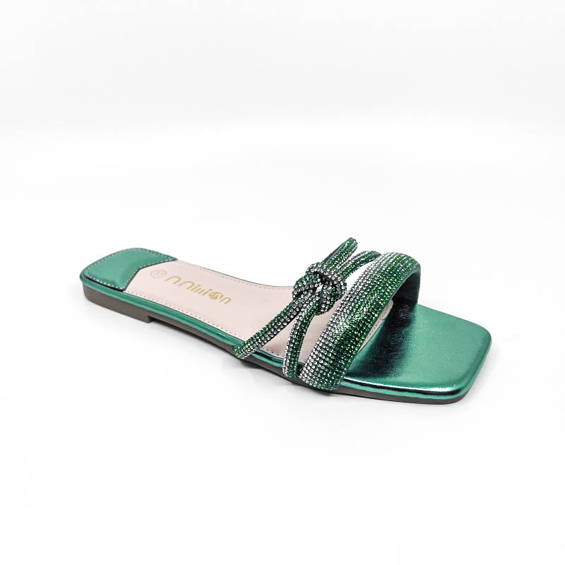 Damen Hausschuhe Damen Ballerinas Flache Slide Sandalen Für Damen Sommer Outdoor Wear High End Strass Stilvolle Trendy Vielseitige Mode Hausschuhe_voghion.com