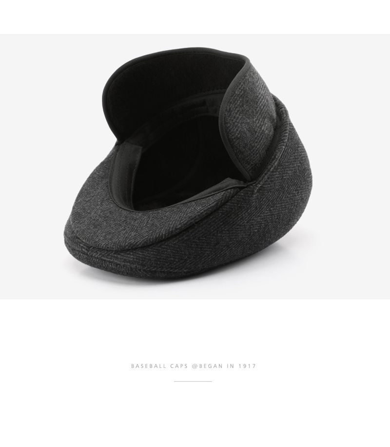 Béret unisexe pour homme, couleur unie, style vintage, chapeau de grand-père, pour l'extérieur, les voyages, chaud, coupe-vent_voghion.com