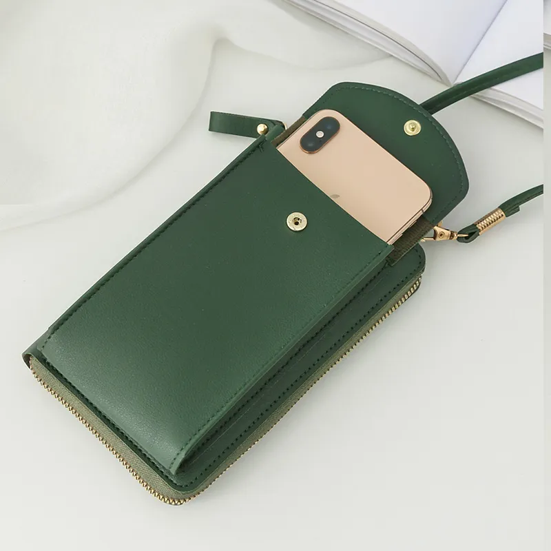 Yogodlns Lässige Handy-Umhängetasche für Frauen aus PU-Leder, multifunktionale Messenger-Handtasche mit Klappe, Damentasche_voghion.com