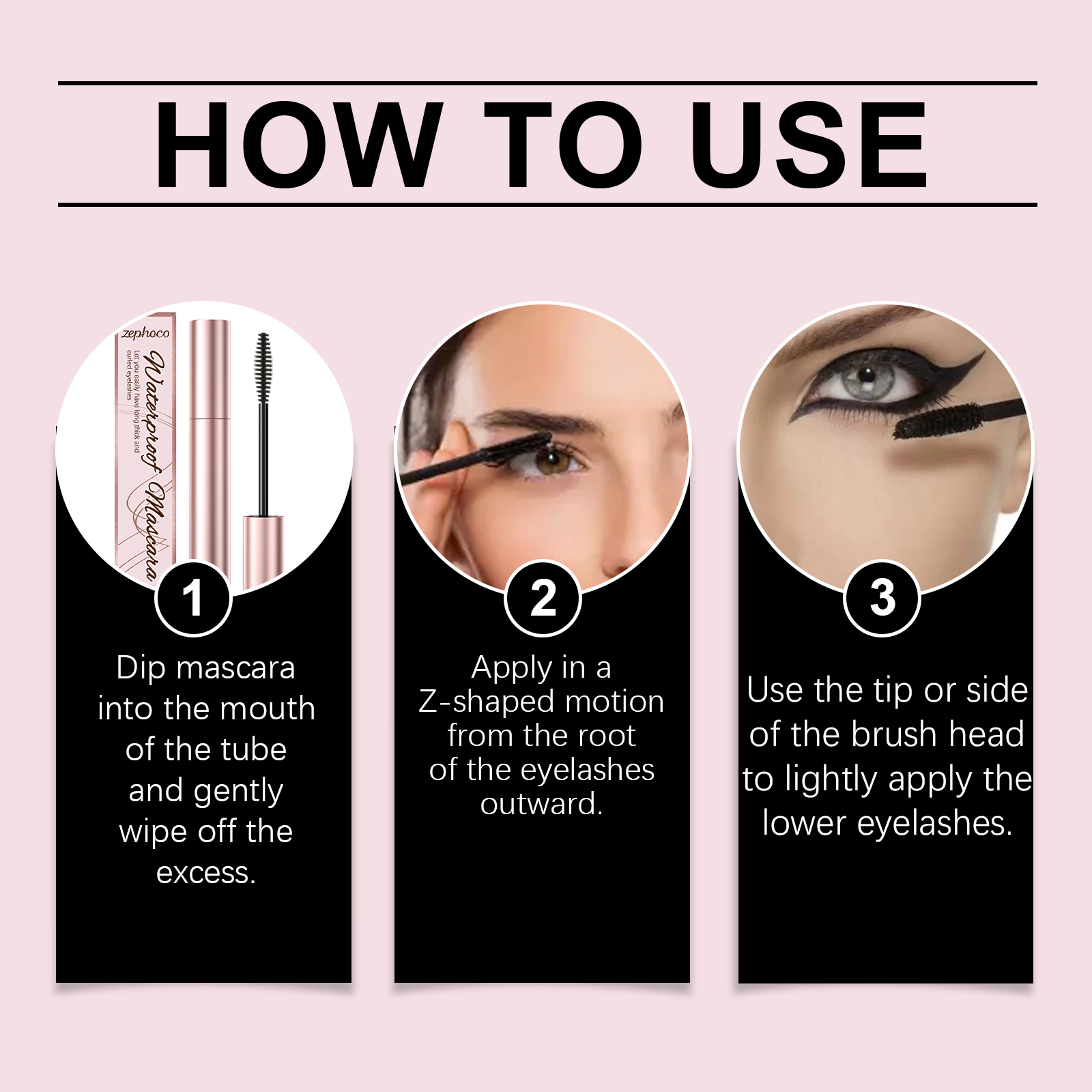 Zephoco Brown Curl Mascara Natuurlijke look Langdurige, veegvaste, dagelijkse, voedende formule_voghion.com