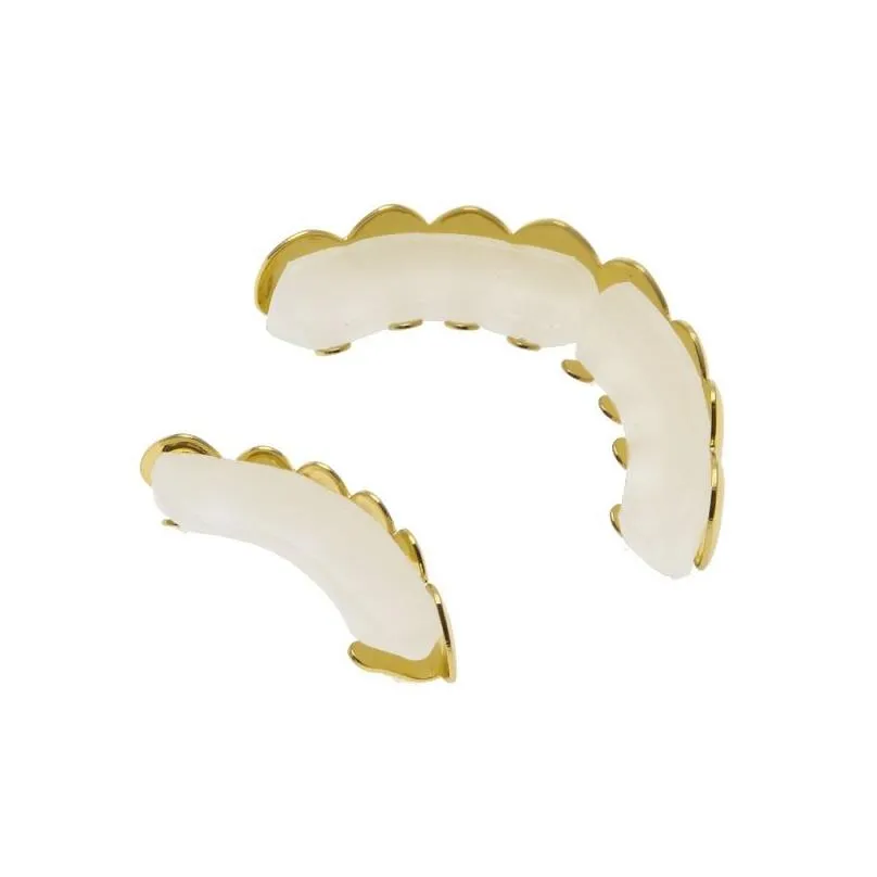 Grillz Dentalgrills Herren Goldzähne Set Mode Hip Hop Schmuck Hohe Qualität Acht 8 Top Zahn Sechs 6 Bottom Drop_voghion.com