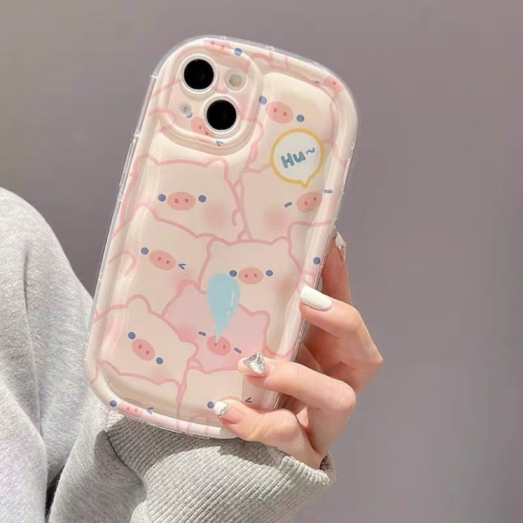 Custodia Airbag Huawei Nova Y91 Y90 Y70 11i 11 10 9 8 7 7i 6 se 5 3i Pro Y9S Honor 90 Emoji Maiale Carino Antiurto Protezione Obiettivo Fotocamera Custodia Morbida_voghion.com