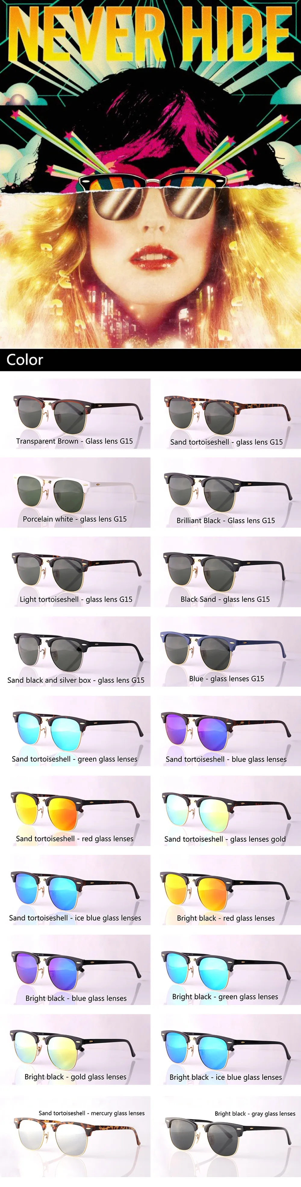 Occhiali da sole vintage cat eye per uomo e donna uv400_voghion.com