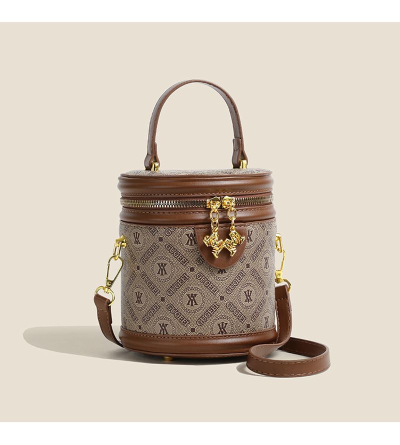 Borsa a secchiello vintage donna tracolla motivo floreale pu_voghion.com