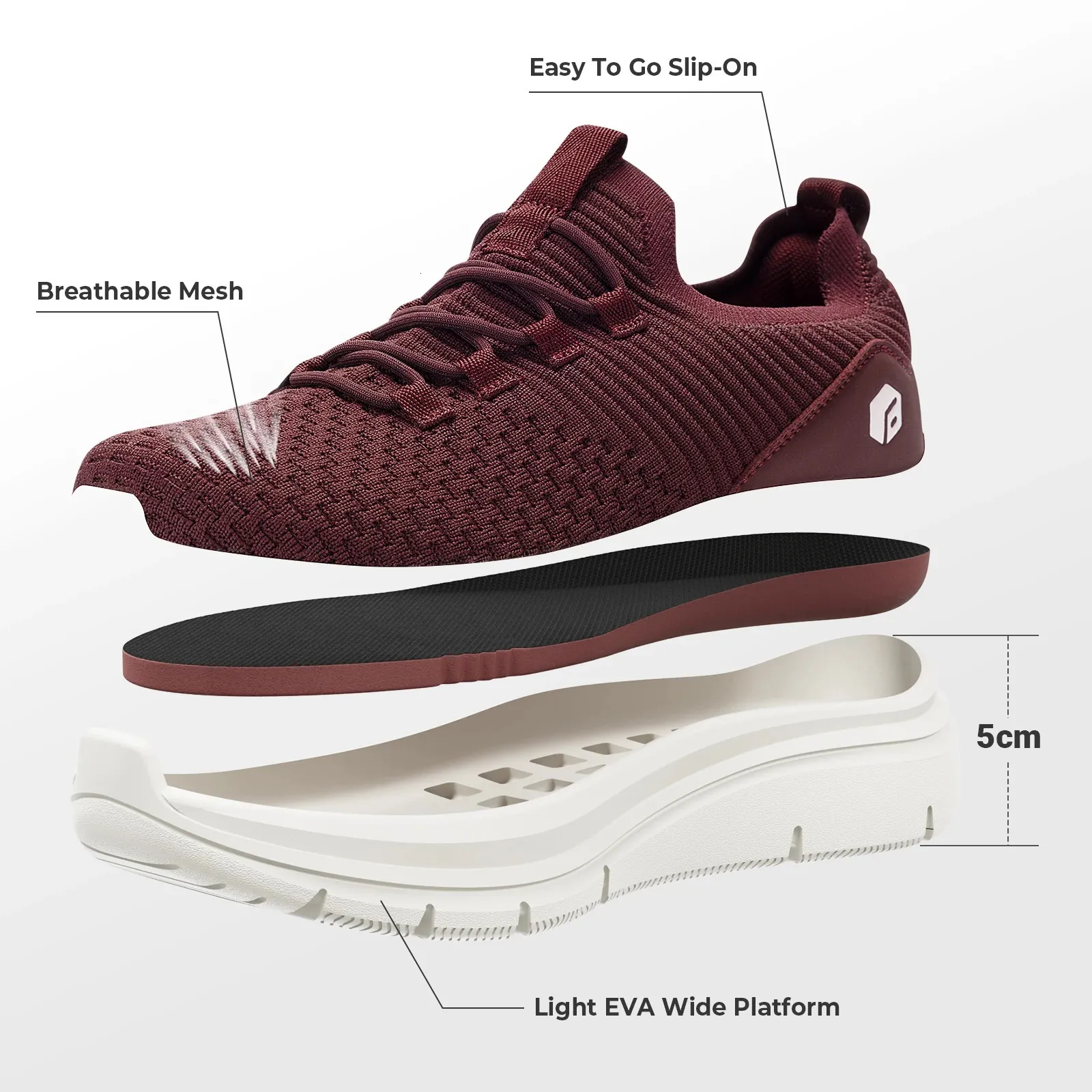 Pantofi FitVille pentru femei, pantofi sport fără mâneci, ușori, cu lățime largă, pentru picioare plate, fasciită plantară, ameliorarea durerii de călcâi_voghion.com