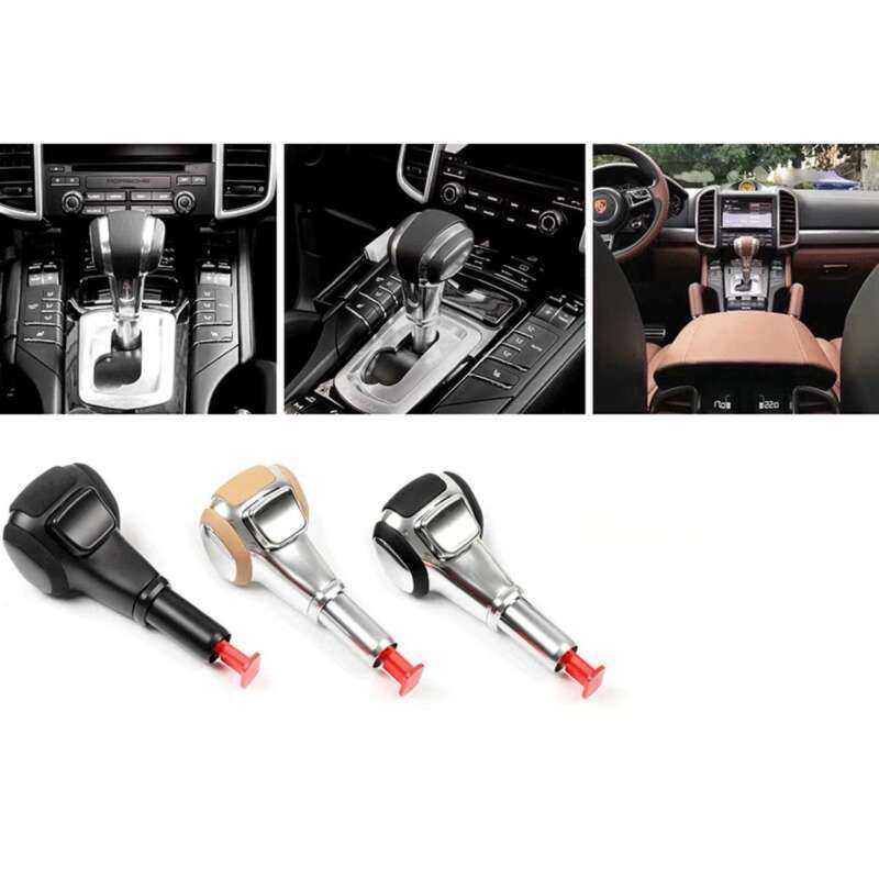 Suitable For Porsche Airplane Cayenne Large Wave Stick 15 Carbon Fiber Black Lever Gear Shift Head Accessory_voghion.com