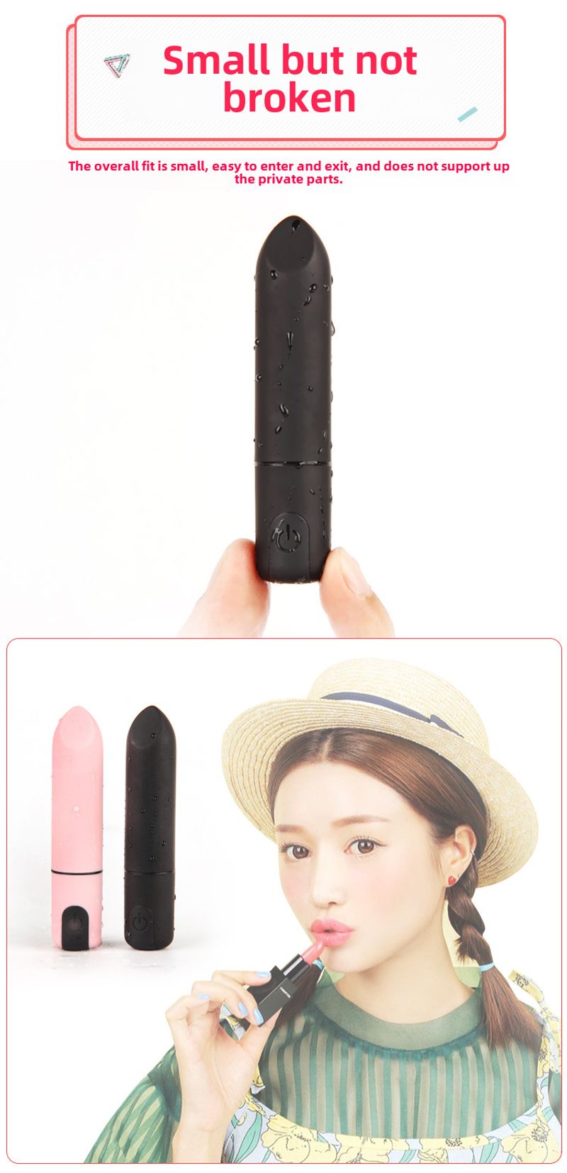 Kompakter kabelloser Mini-Stick-Vibrator für Frauen_voghion.com