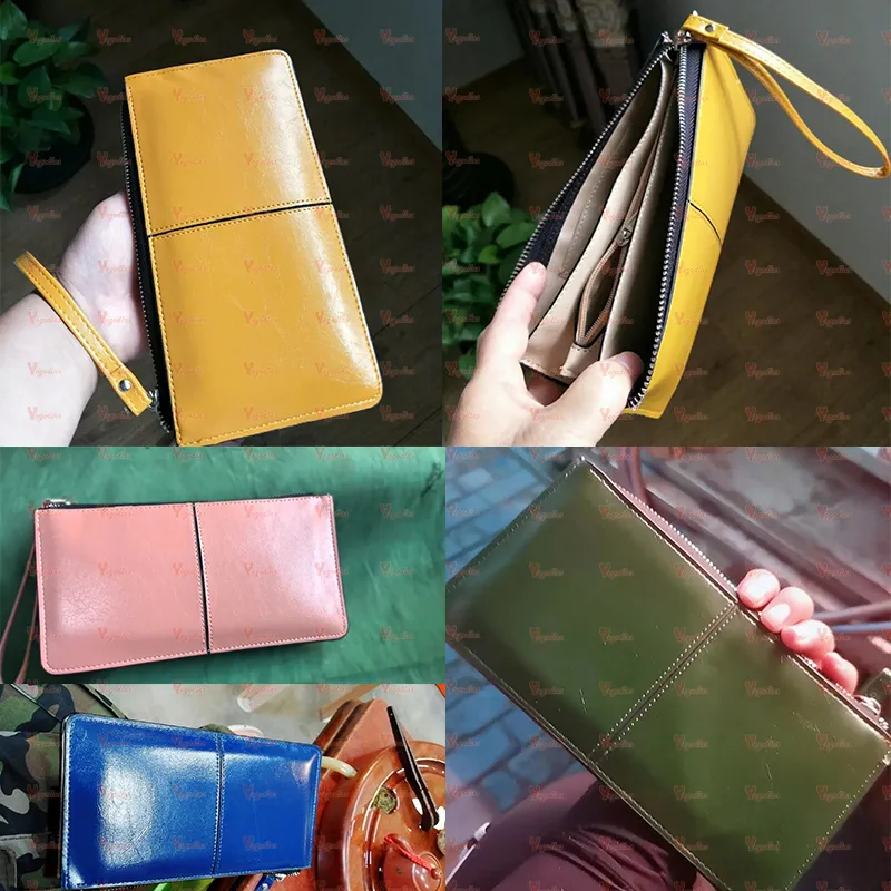 Yogodlns Fashion Solid Color Wallet Female PU Leather Handbag Long Zipper Clutch Card Holder Coin Purse Multi-layer_voghion.com