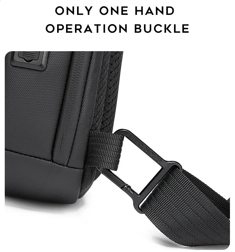 BANGE Borsa a tracolla multifunzione USB da uomo in TPU impermeabile da viaggio Sg Messenger Pack per uomo 240924_voghion.com