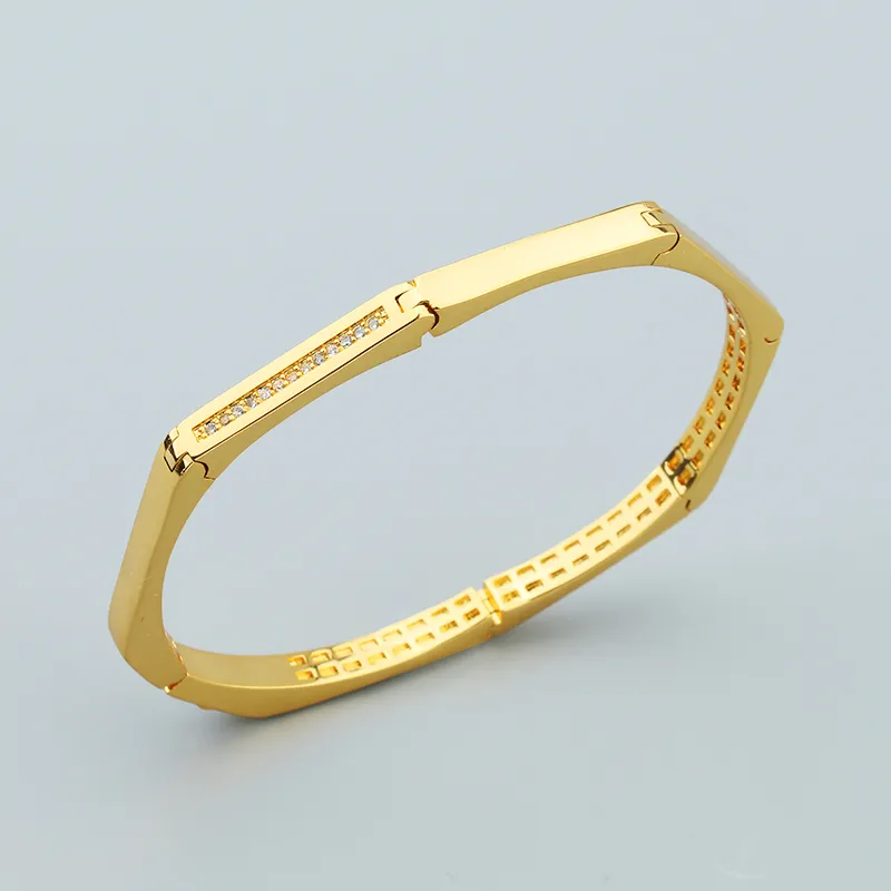 bamboo gold sliver Leopard Diamond Bangle bracelets chain Love Designer for women men open couple fashion designer_voghion.com