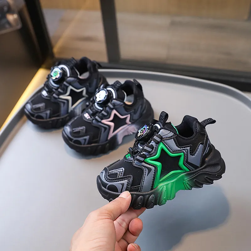 Kids Rotating Lace Youth Outdoor Sneakers Enfant Girls Boys Basketball Sport Shoes Littlesprouts Trainers Sizes 21 - 32_voghion.com