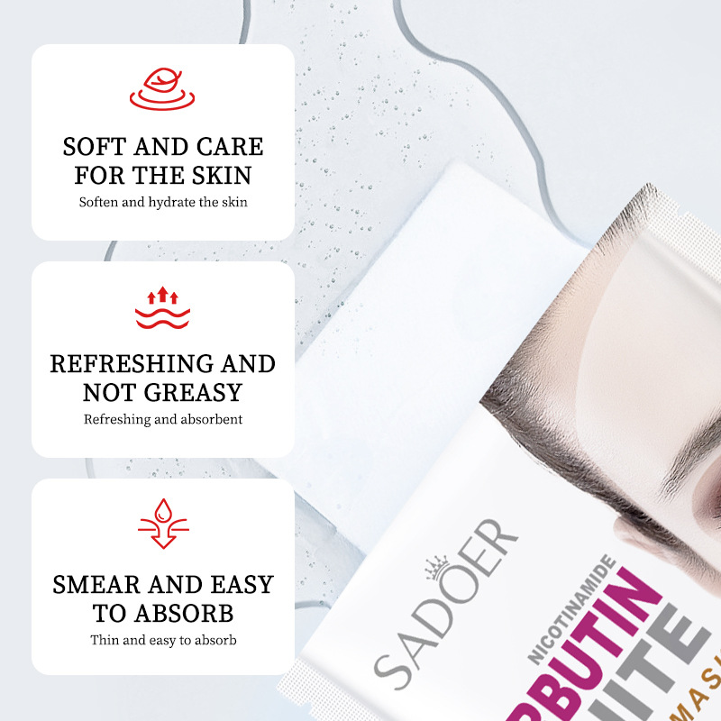 SADOER Niacinamide Arbutin Facial Mask Moisturizing And Fine Pores_voghion.com