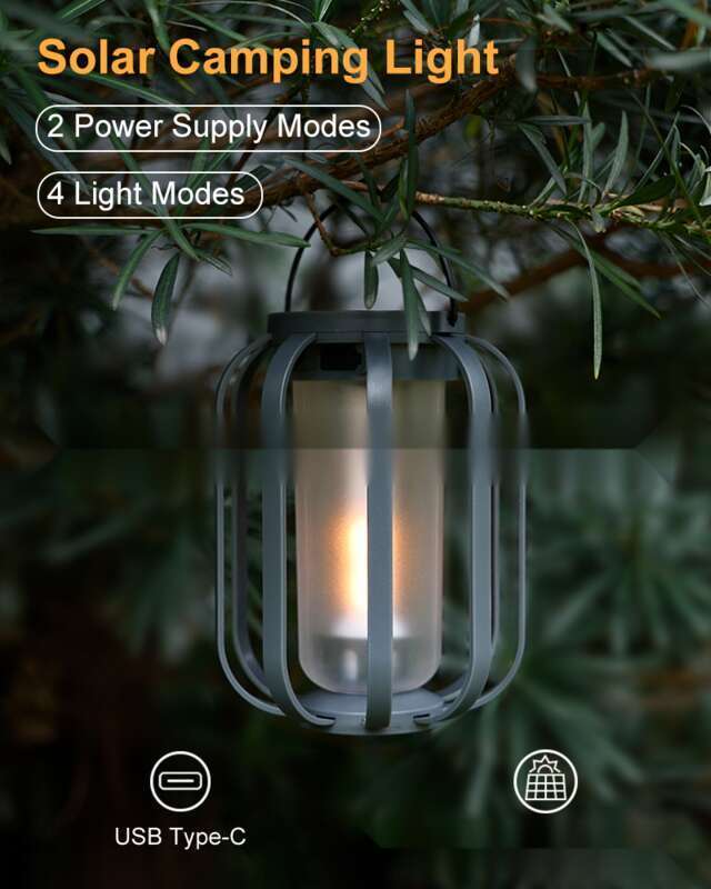 2025 Noua flacără solară Camping în aer liber suspendat în curte Decorație Trepied Lumină atmosferă_voghion.com