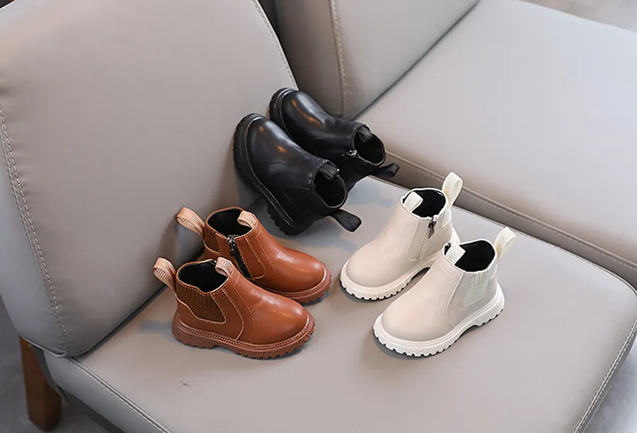 Fashion Kids PU Leather New Winter Children's Shoes Kidsnest Boys Girls Anti Slip Foot Warmer Toddler Snow Boots Size US_voghion.com