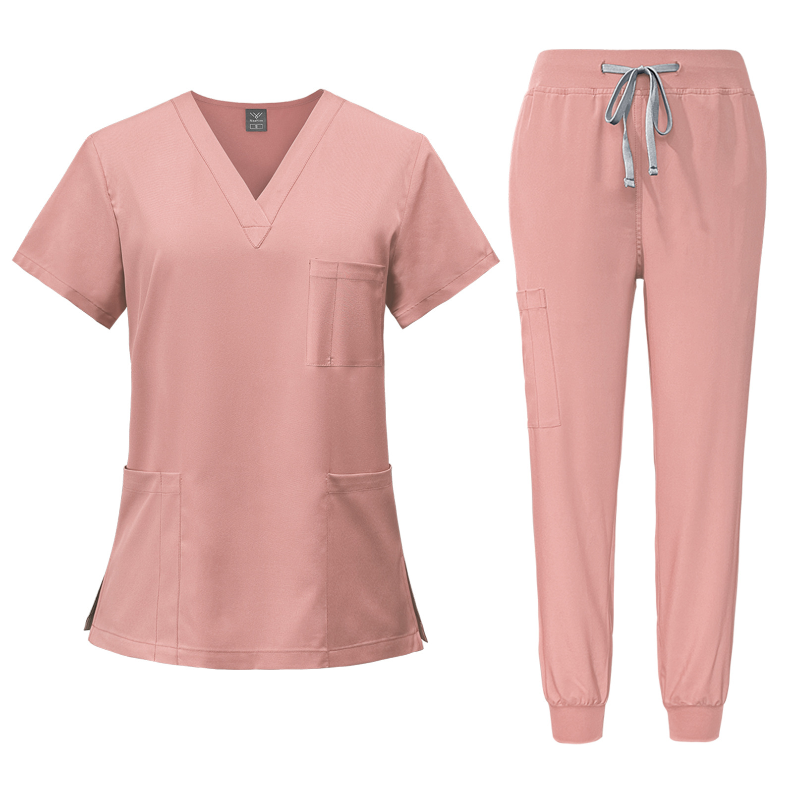 Women's beauty salon work clothes operating room scrub suit hand washing clothes short-sleeved doctor elastic scrub suit
