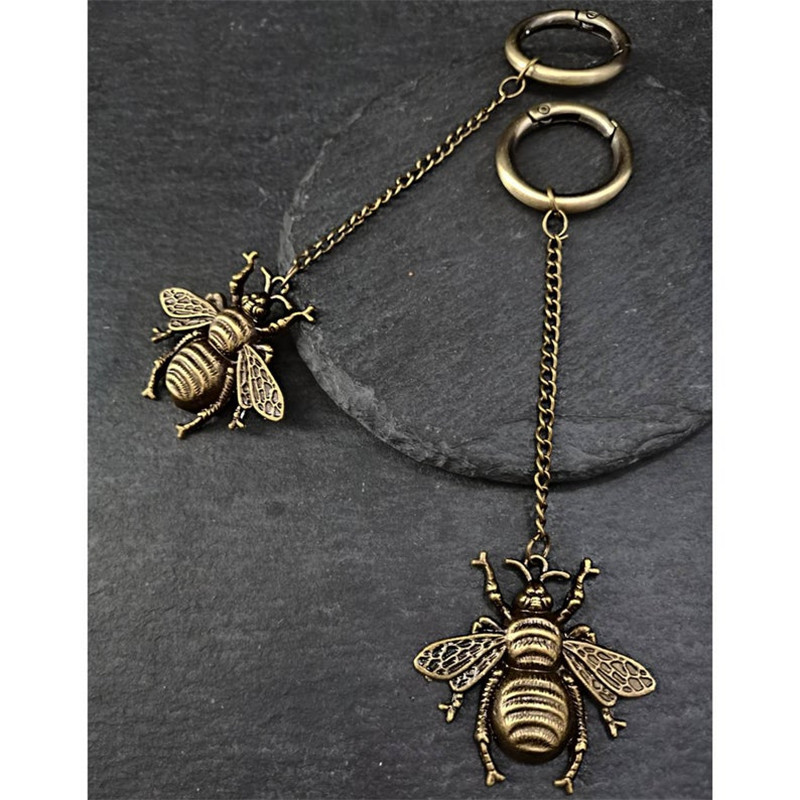 Orecchini a forma di ape gotici steampunk vintage pendenti_voghion.com