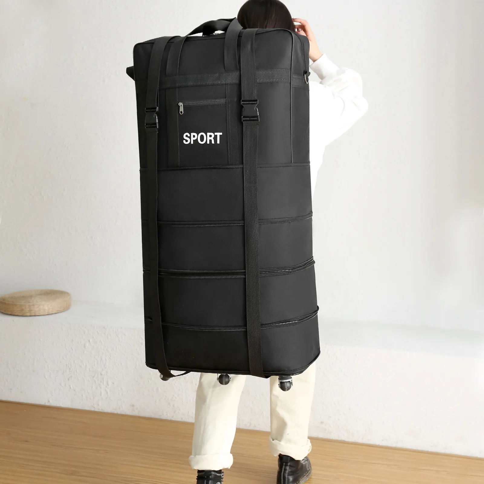 Expandable Suitcase Foldable High Quality Rolling For Travel Business Large Capacity Lage Storage Bag_voghion.com