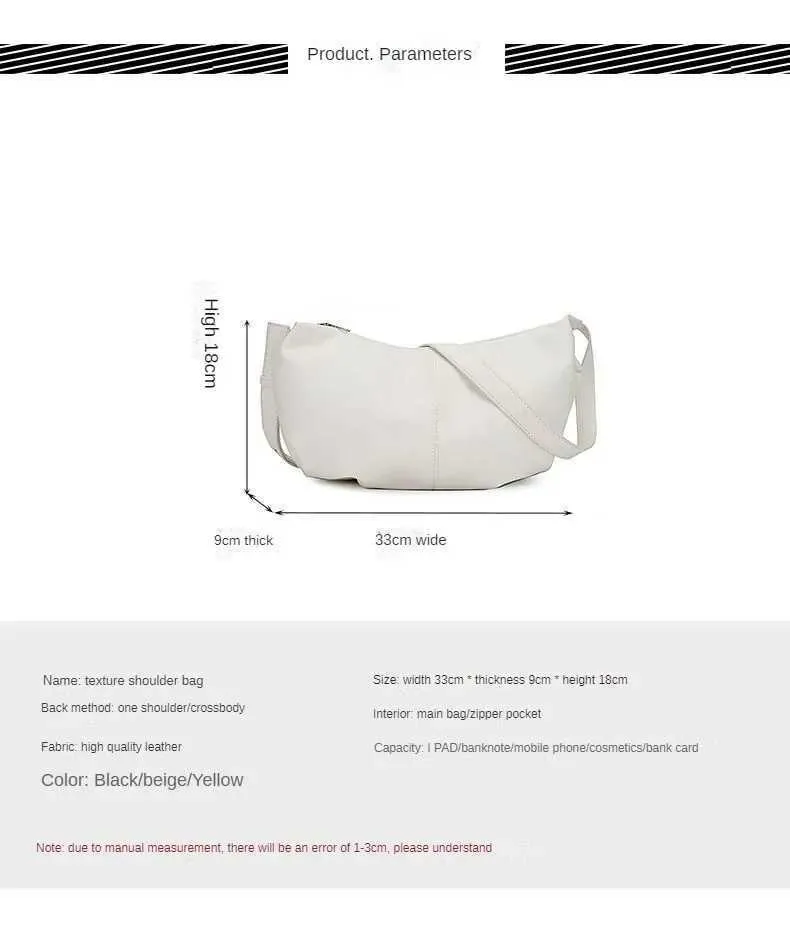 Borsa a tracolla alla moda con pieghe per donna in morbida pelle PU, borsa a tracolla firmata Dumpg Fashion Cloud, borsa Hobo BolsasC241103_voghion.com