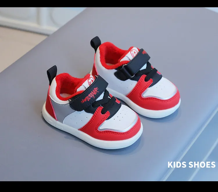 Toddler Shoes Baby Kids Winter Cotton Casual Sneakers Thick Warm Anti-slip First Step Footwear Cutefeet Trainers For_voghion.com