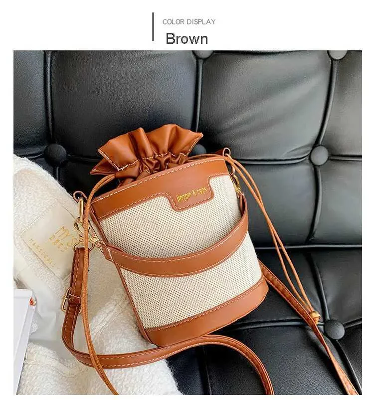 Damen Umhängetasche Cyder PU Leder Bucket Crossbody Bag Lässige Drstring Handtaschen Geldbörse für Reisen Shoppin241104_voghion.com