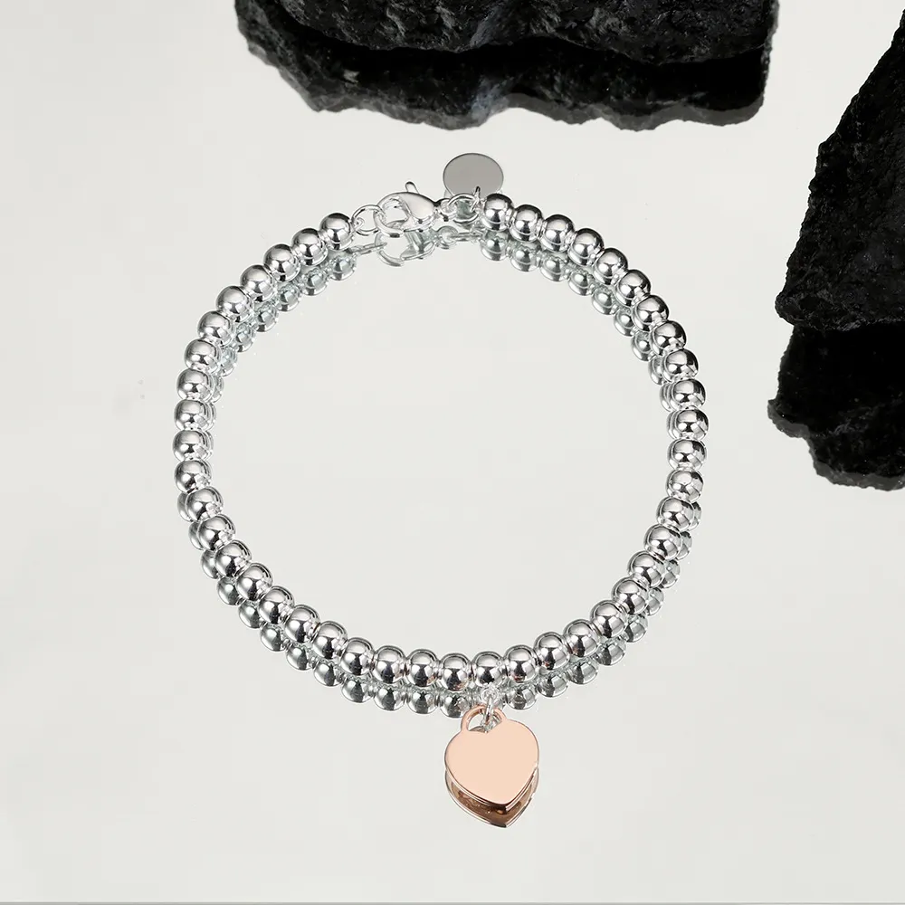 4 mm kralen liefdeshart charme voor dames meisjes mooie schattige S sier kralen bling diamanten designer armbanden armbanden sieraden_voghion.com