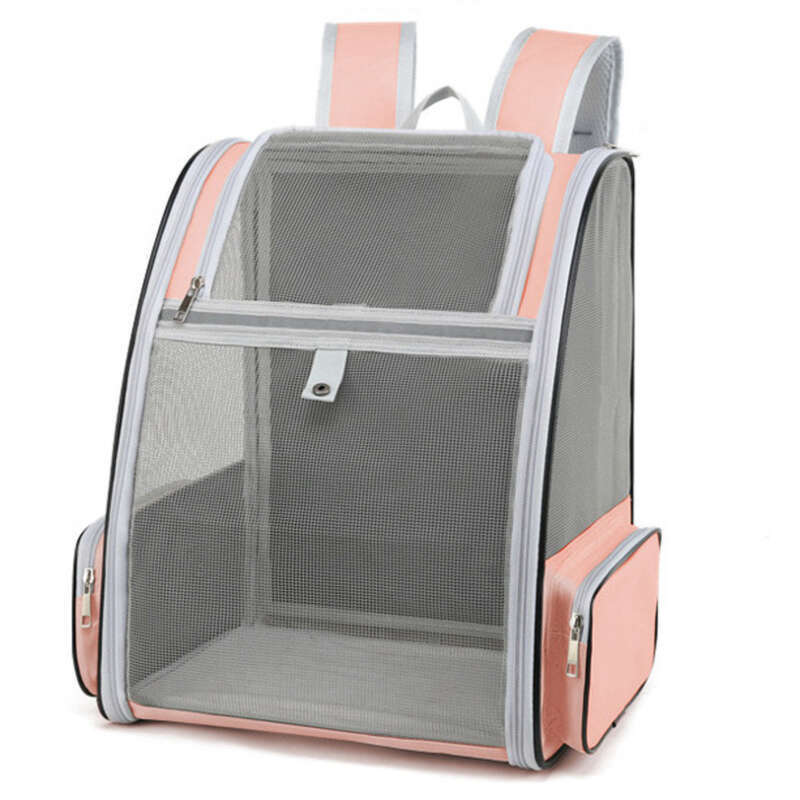 Gerade für den Einsatz, große Kapazität Haustiertasche, atmungsaktive tragbare Katzen-Outdoor-Tasche mit zwei Schultern_voghion.com