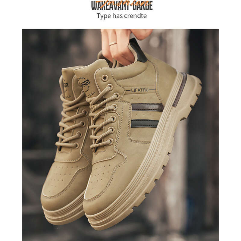 Herbst Neue High Top Workwear's Trendy Vielseitige Anti-Rutsch-Sport- und Freizeit-Board-Schuhe, Arbeitsschutzschuhe Für_voghion.com