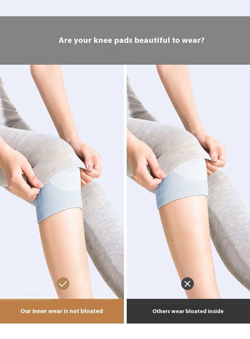 Summer thin nylon warm for sports joint windproof elderly air-conditioned room cotton knee with circular leg pads_voghion.com