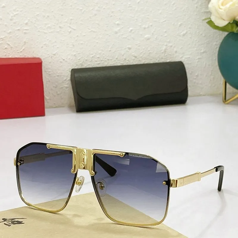 Occhiali da sole vintage di design per uomo e donna, occhiali da sole unisex Carti di alta qualità, montatura marrone, lenti rimovibili_voghion.com