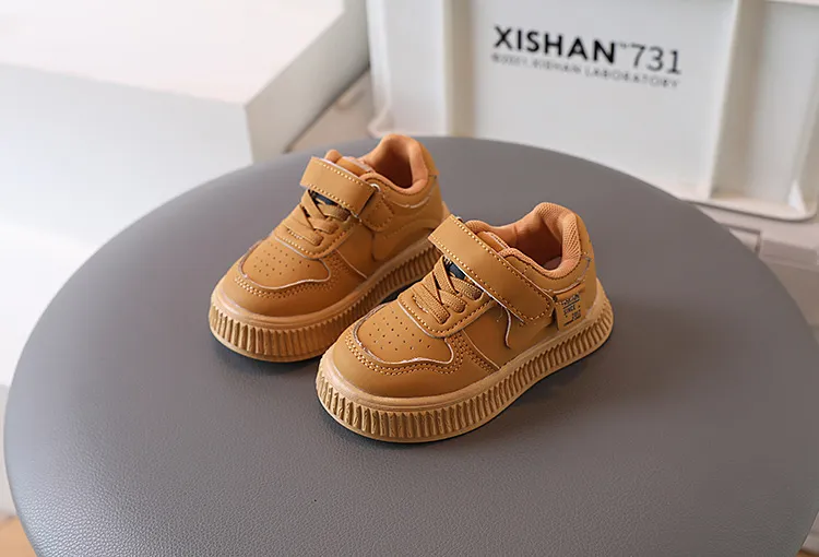 Children's Thin Bottom Plate Spring And Fall New Boys Velcro Low-top Girls White Tide Children's Shoes Sizes US6C-US13C_voghion.com