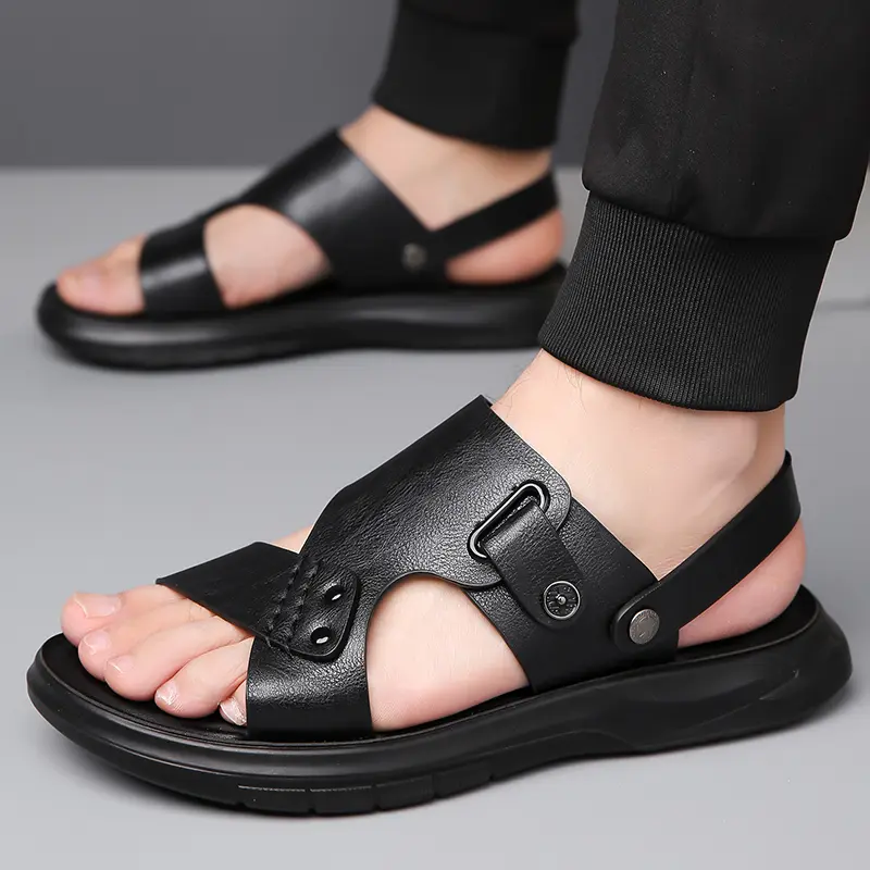 Herrensandalen Sommer Freizeit Strandhausschuhe Bequem Stilvoll_voghion.com