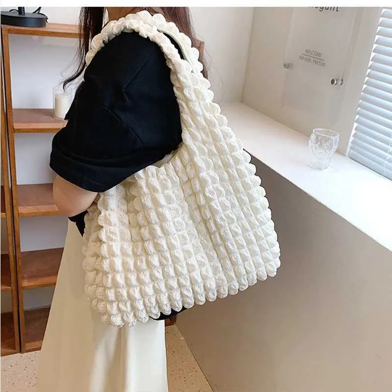 Ydlns Été Plissé Nuage Femelle Bonbon Couleur Grande Capacité Sac À Bandoulière Sacs À Main Shopping Filles Pochette Fourre-Tout_voghion.com