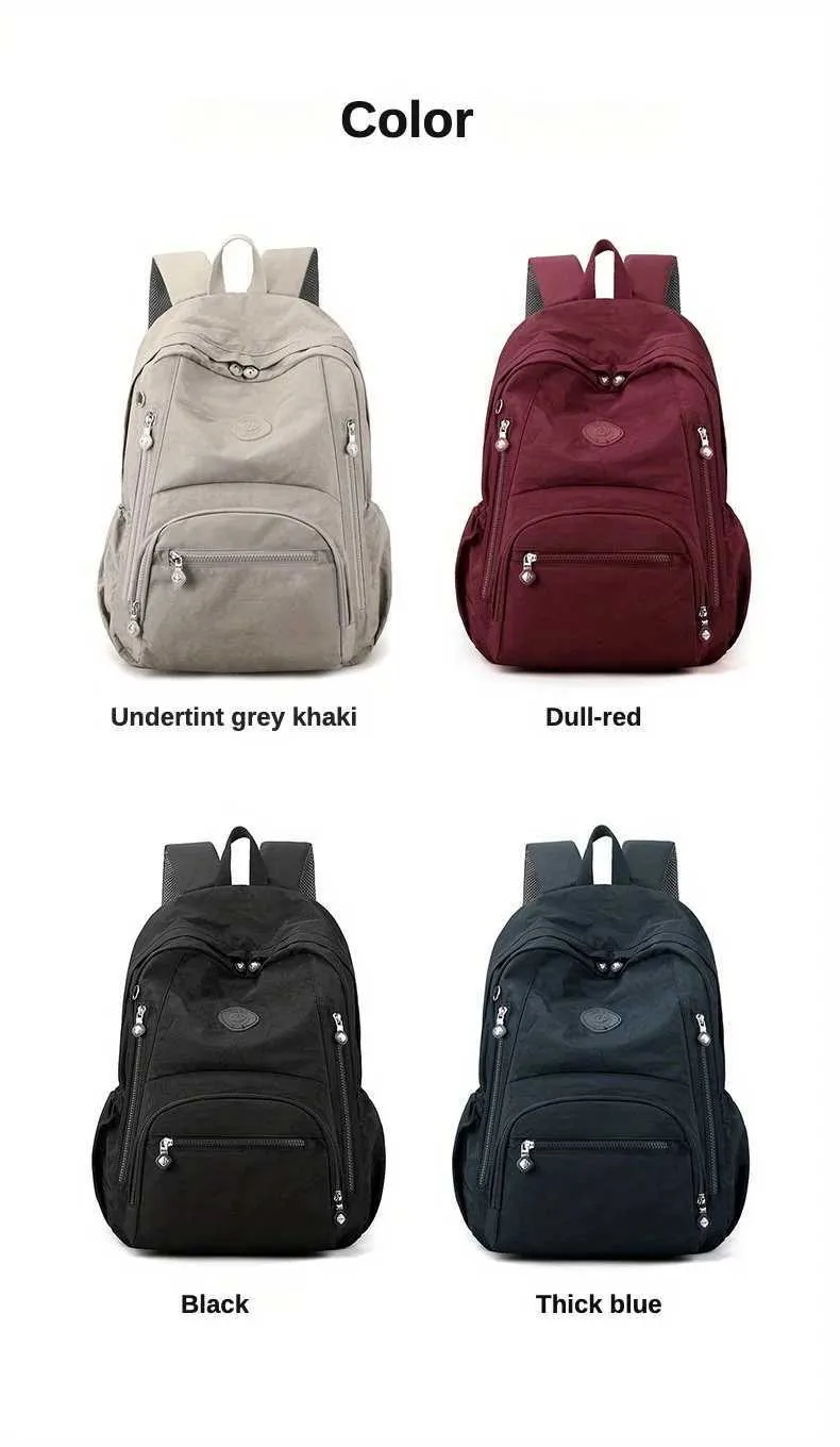 Großzügiger, wasserdichter, transparenter Laptop-Rucksack für Damen mit mehreren Taschen für die Reise, für die Uni oder die Schule C241107_voghion.com