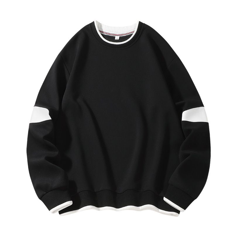 2024 Frühling und Herbst Neue Felpa con cappuccio Herren Trendy Lose Casual Jacke Rundhals Innen Langarm Top Kleidung_voghion.com