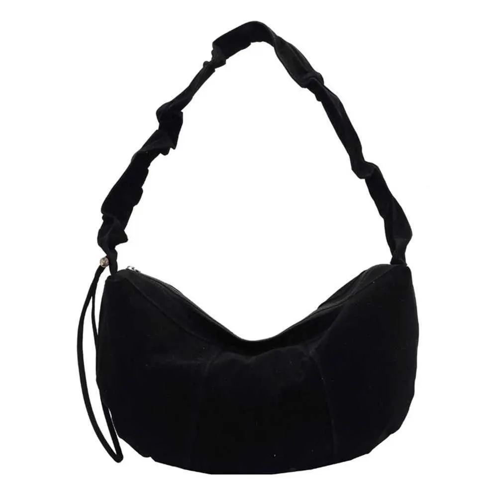 Borsa a mano piccola Hobo Tote multitasche in pelle scamosciata da donna con tracolla regolabile, borsa a mezzaluna, mini pochette a tracolla_voghion.com