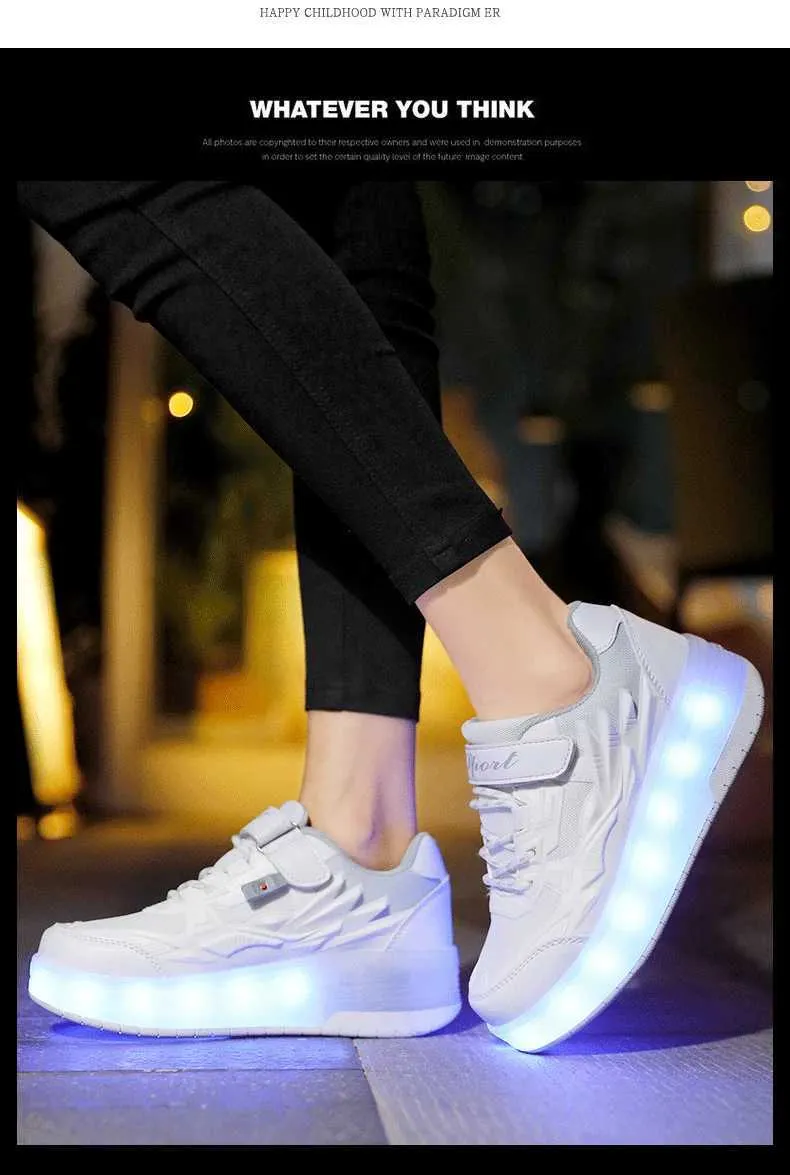 Düz Paten Erkek Kız Yanıp Sönen Işıklar İki Tekerlekli Paten Ayakkabı Led Işıklı Işıklı Spor Ayakkabılar Açık Hava Günlük Ayakkabılar_voghion.com