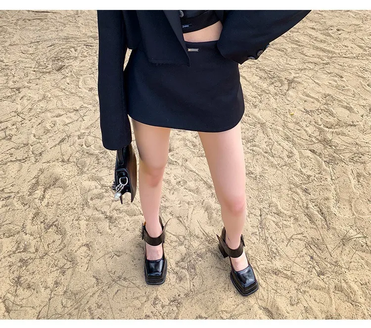 Karree JK würzig mädchen dicken high heels Mary Jane schuhe frauen neue stil einzigen schnalle kleine leder_voghion.com