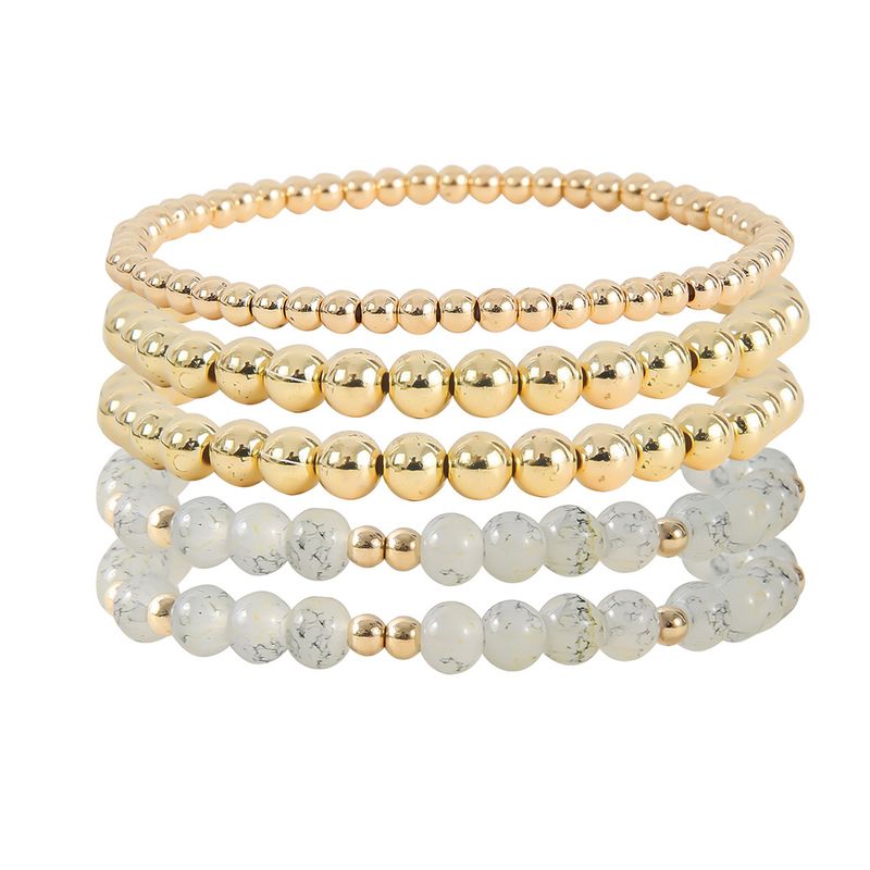 European American Cross-border Hot Sale Natural Stone Beaded Multi-layer Gold Sier Men's And Women's Hand-woven Bracelet_voghion.com